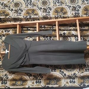 Leith LS Knit Midi Dress Size M Green